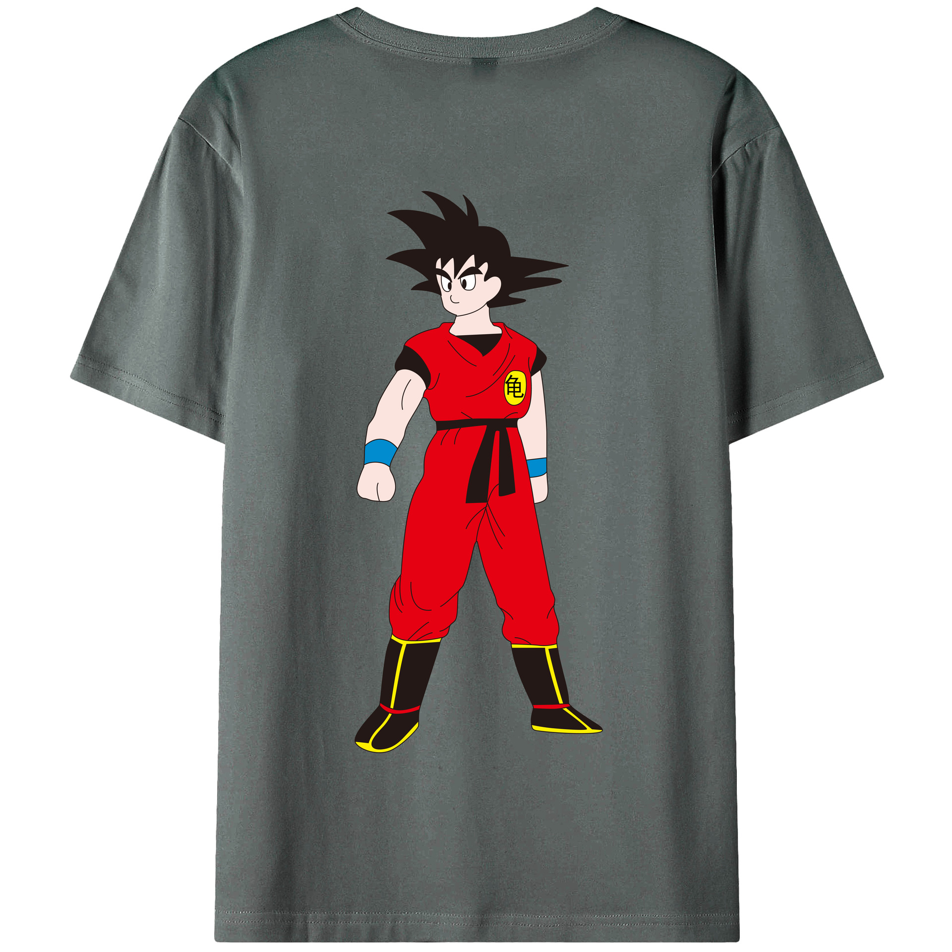 （画像用） ドラゴンボール 孫悟空（そん ごくう）Son Goku カカロット DRAGON BALL Kakarotto 綿100％半袖Tシャツ（背面プリント）